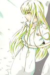  c.c. closed_mouth code_geass expressionless from_side green_hair long_hair long_sleeves looking_afar profile ribe solo very_long_hair yellow_eyes yukari_(konekonekozou) 