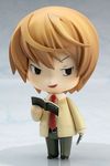  book chibi death_note death_note_(object) figure just_as_planned male_focus nendoroid photo solo yagami_light 