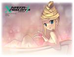  1girl bathing bathtub blonde_hair blue_eyes blush idolmaster idolmaster_xenoglossia kantoku looking_at_viewer looking_to_the_side nude riffa solo tongue tongue_out 