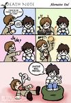  bad_source chibi comic death death_note death_note_(object) english l_(death_note) multiple_boys parody vtophya yagami_light 