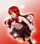  kirijou_mitsuru long_hair long_sleeves lowres persona persona_3 red_hair sinko smile solo 
