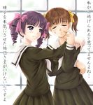  drill_hair fukuzawa_yumi maria-sama_ga_miteru matsudaira_touko multiple_girls natsume_shun'ichirou ribbon school_uniform translated twintails 