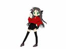  animated animated_gif black_legwear fate/stay_night fate_(series) lowres lucky_star motteke!_serafuku parody solo thighhighs toosaka_rin turtleneck 