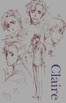  artist_request baccano! character_name character_sheet claire_stanfield collared_shirt evil_smile expressionless full_body hat long_sleeves looking_at_viewer male_focus multiple_views necktie peaked_cap profile shirt smile standing sweatdrop uniform upper_body 