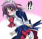  1girl artist_request blush bow hayate_no_gotoku! maid panties pantyshot purple_hair segawa_izumi solo underwear 