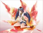  black_hair black_wings geta hat leaf looking_at_viewer shameimaru_aya short_hair solo tengu-geta touhou wings yuugo_(atmosphere) 