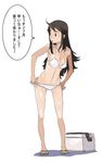 bikini legs mura_(kanojo_no_oukoku) original solo swimsuit white_bikini 