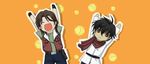  animated animated_gif bangs gundam gundam_00 haro icchae_popotan lockon_stratos lowres multiple_boys setsuna_f_seiei 