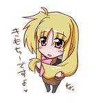  blonde_hair fate_testarossa long_hair low-tied_long_hair lowres lyrical_nanoha mahou_shoujo_lyrical_nanoha_strikers namuru pantyhose red_eyes solo 