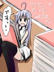  book hair_ornament lyrical_nanoha magical_girl mahou_shoujo_lyrical_nanoha_strikers minigirl reinforce_zwei ruku_(alicecreation) solo thighhighs translation_request x_hair_ornament 