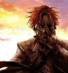  artist_request baccano! claire_stanfield formal gloves hand_over_face looking_at_viewer male_focus necktie red_hair solo suit 