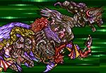  exdeath final_fantasy final_fantasy_v green_background horns lowres monster neo_exdeath no_humans pixel_art 