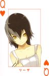  baccano! card card_(medium) enami_katsumi official_art playing_card riza_laforet ryohgo_narita_(mangaka) solo 