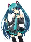  animated animated_gif aqua_hair hatsune_miku long_hair music singing solo thighhighs twintails very_long_hair vocaloid 