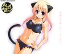  animal_ears bra cat_ears kouki_kuu lingerie original panties solo underwear underwear_only 