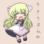  :d ^_^ ^o^ black_dress blush bobby_socks chibi closed_eyes dress full_body green_hair ikkyuu long_hair long_sleeves lowres mary_janes media open_mouth pani_poni_dash! shoes smile socks solo spron standing white_legwear 