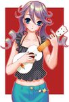  blue_eyes instrument original playing purple_hair solo standing suzumi_atsushi ukulele 