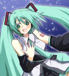  aki_masanari aqua_hair hatsune_miku long_hair solo twintails very_long_hair vocaloid 