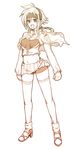  character_request kara_(color) monochrome orange_(color) panties romancing_saga_2 saga solo thighhighs underwear 