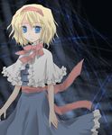  alice_margatroid blonde_hair capelet hairband lowres shima_hinako short_hair solo touhou white_capelet 