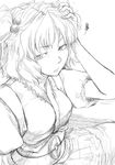  greyscale kiriu monochrome onozuka_komachi sketch solo touhou 