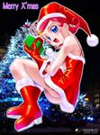  2003 christmas comet_(comet-san) cosmic_baton_girl_comet-san dated gift hindenburg holding holding_gift merry_christmas santa_costume solo 
