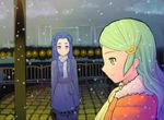  asakura_ryouko coat kimidori_emiri multiple_girls scarf snowing suzumiya_haruhi_no_yuuutsu winter 