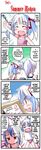  4koma comic fujiwara_no_mokou hard_translated kamishirasawa_keine morogami_ryou multiple_girls touhou translated 