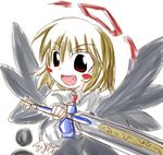  artist_request blonde_hair ex-rumia lowres rumia solo sword touhou weapon 