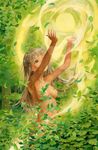  breasts copyright_request efira leaf magic medium_breasts nipples nude solo traditional_media watercolor_(medium) 