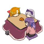  3girls 95-tan chibi dd_(ijigendd) dos_cat half_updo kotatsu multiple_girls nt-tan os-tan table 