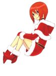  artist_request christmas high_heels holiday kairi_(kingdom_hearts) kingdom_hearts kingdom_hearts_i lowres red_hair santa_costume shoes solo 