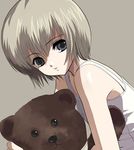  bare_shoulders natori_(natorism) original short_hair solo stuffed_animal stuffed_toy teddy_bear 