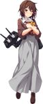  1girl brown_eyes brown_hair furutaka_(kantai_collection) kantai_collection official_art short_hair simple_background solo transparent_background ugume white_background yellow_eyes 