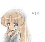  air blonde_hair blue_eyes copyright_name eyebrows eyebrows_visible_through_hair kamio_misuzu long_hair looking_at_viewer omiso_(omiso) sidelocks simple_background solo upper_body white_background 