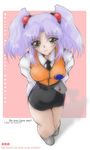  blue_hair hoshino_ruri ishihara_souka kidou_senkan_nadesico miniskirt pencil_skirt skirt solo twintails uniform yellow_eyes 