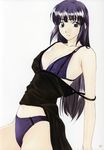  1girl bikini black_hair highres mizugi polorinken scan solo swimsuit 