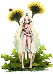  ant bad_id bad_pixiv_id barefoot bee blonde_hair blue_eyes bug chiyono_nanimaru dandelion fairy flower grass highres insect ladybug lizard long_hair minigirl nude original pointy_ears solo wings 