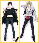  dakimakura durarara!! heiwajima_shizuo male orihara_izaya undressing 