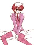  androgynous blush fujioka_haruhi kikumaru_bunta no_pants ouran_high_school_host_club reverse_trap school_uniform short_hair solo thighhighs 