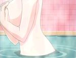  animated animated_gif bath blonde_hair blue_hair breasts gif long_hair lowres naked no_panties nude sanada short_hair towel ufo_princess_valkyrie 