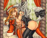  animal_ears blush boots breasts open_clothes open_shirt shirt tail thighhighs wolf_ears wolfgirl 