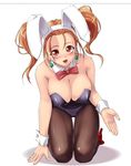  animal_ears blush breasts bunny_ears bunny_girl bunnygirl bunnysuit cleavage dragon_quest dragon_quest_viii jessica_albert large_breasts long_hair square_enix twintails 