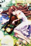  absurdres barefoot clannad doll dress garbage_doll girl_from_the_illusionary_world highres ikeda_kazumi junk long_hair lying megami pinup sundress 