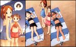  barasui beach character_request color comic highres mouth_hold squid tan watashi_no_oniichan 