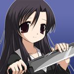  artist_request katsura_kotonoha knife lowres school_days school_uniform solo 