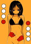  bad_id bad_pixiv_id black_eyes black_hair bodypaint bottomless bra copyright_request face hrd lingerie long_hair smile solo underwear 