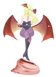  alcohol blood cupping_glass elbow_gloves gloves green_hair head_wings long_hair morrigan_aensland orange_eyes pantyhose solo tansuke tongue vampire_(game) wine wings 