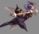  antennae ass bee_girl breasts insect_girl medium_breasts monster_girl nabe_(crow's_head) q-bee solo spikes striped vampire_(game) wings 