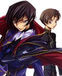  absurdres artist_request cape code_geass highres lelouch_lamperouge male_focus multiple_boys rolo_lamperouge 